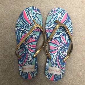 Lilly Pulitzer x Target Collab. Flip Flops. Size 8